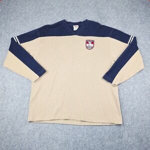 Vintage Disney Store Men's Grumpy V-neck Sweatshirt Embroidered Logo Size Large